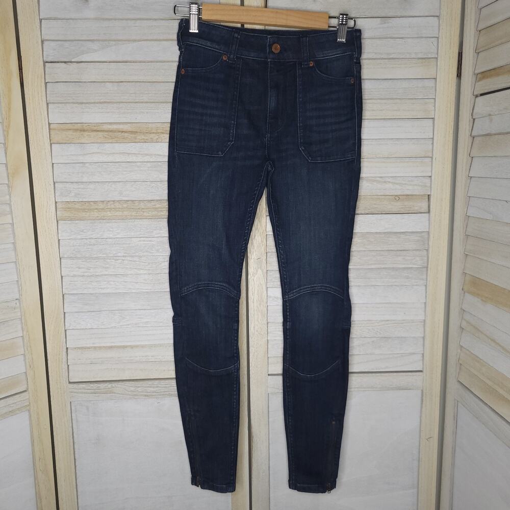Pilcro and the Letterpress High-Rise Denim Legging Sz 25 Zip Ankle Skinny